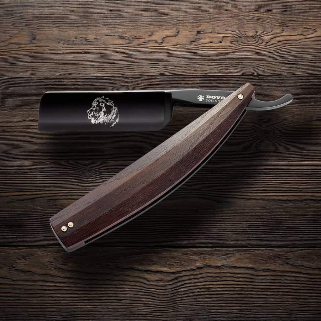 Dovo Arena Straight Razor 8/8" Smoked Oak Carbon Steel