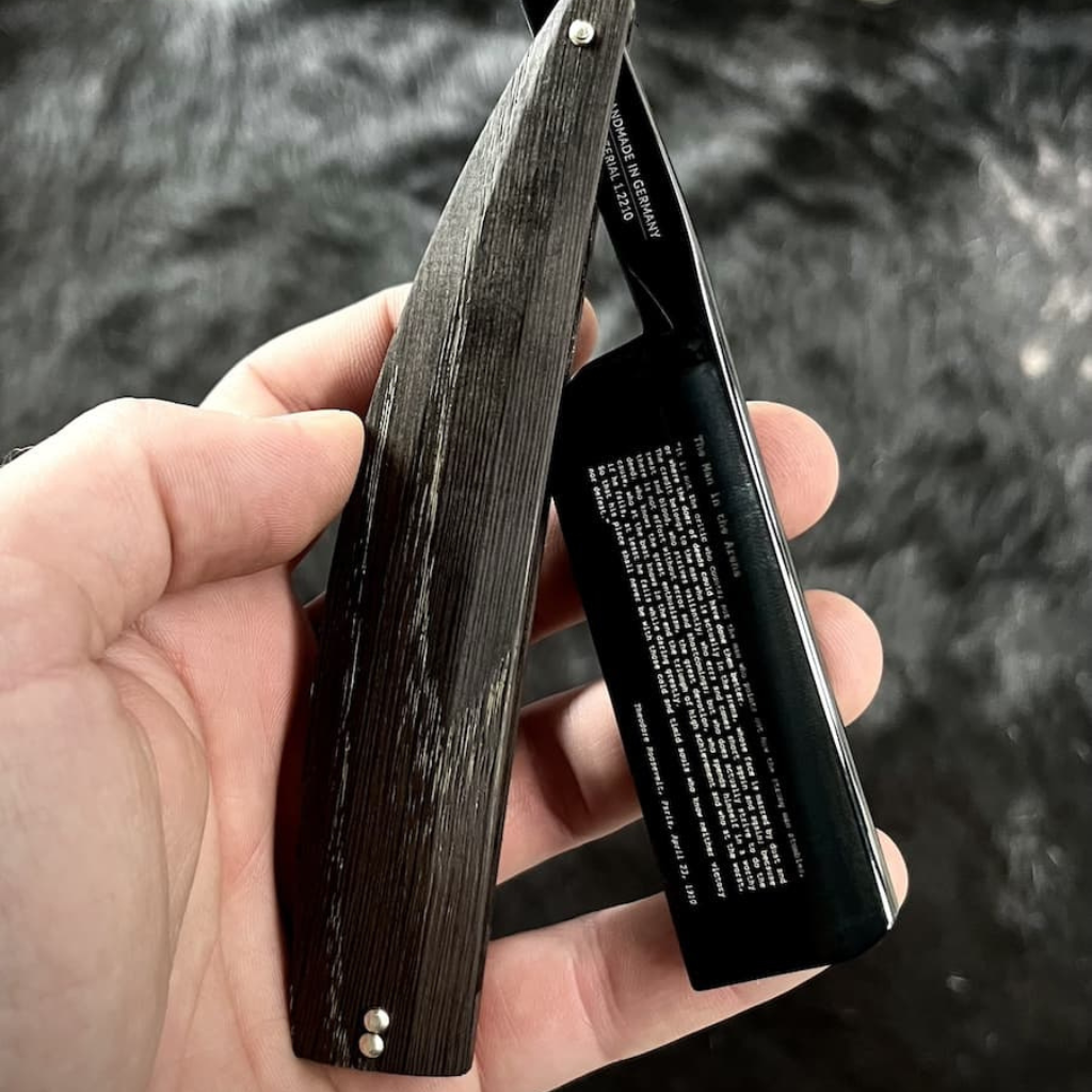 Dovo Arena Straight Razor 8/8" Smoked Oak Carbon Steel