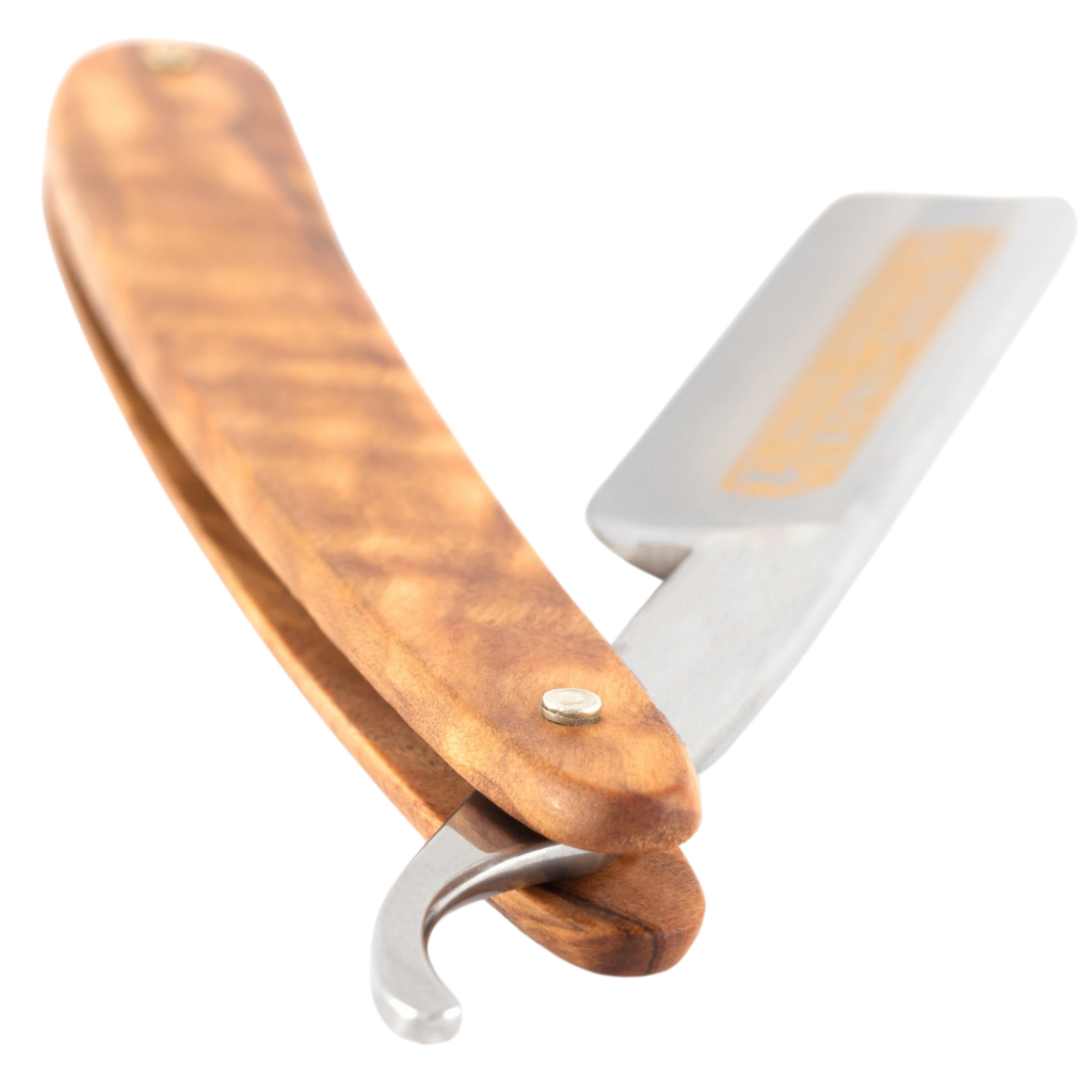 Dovo Inox Straight Razor 5/8" Olive Wood Stainless Steel