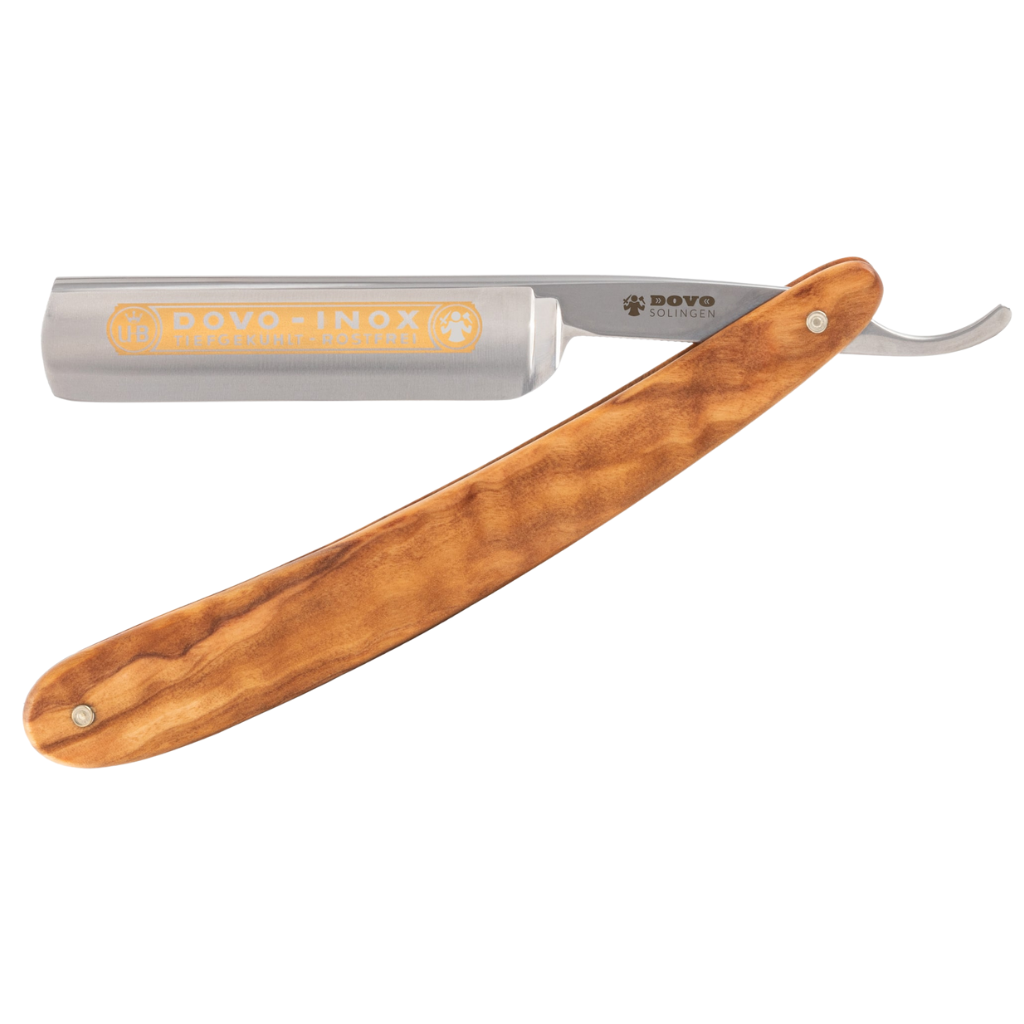 Dovo Inox Straight Razor 5/8" Olive Wood Stainless Steel