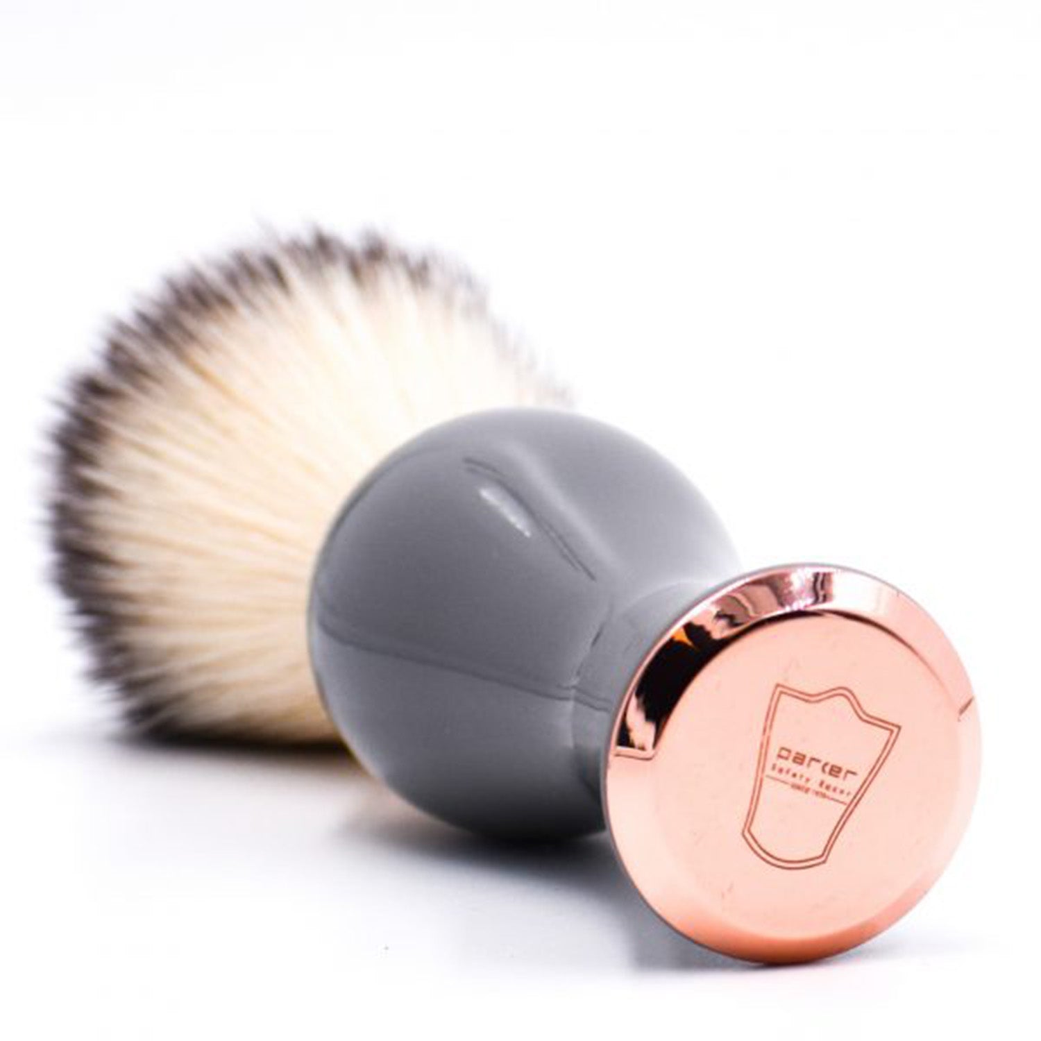 Parker Gray & Rose Resin Synthetic Shaving Brush & Acrylic Shaving Brush Stand