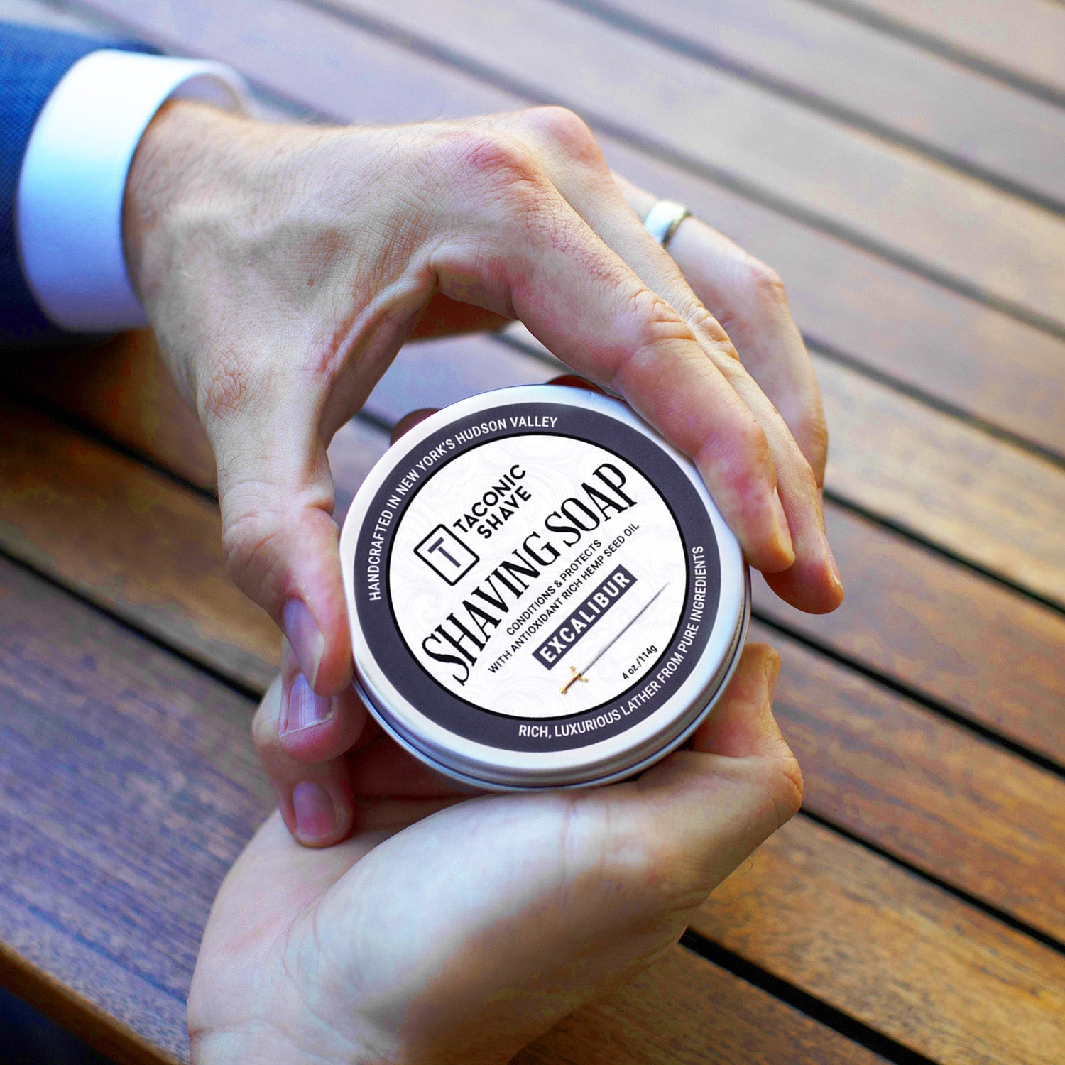Taconic Shave Hemp & Excalibur Shaving Soap 4 oz