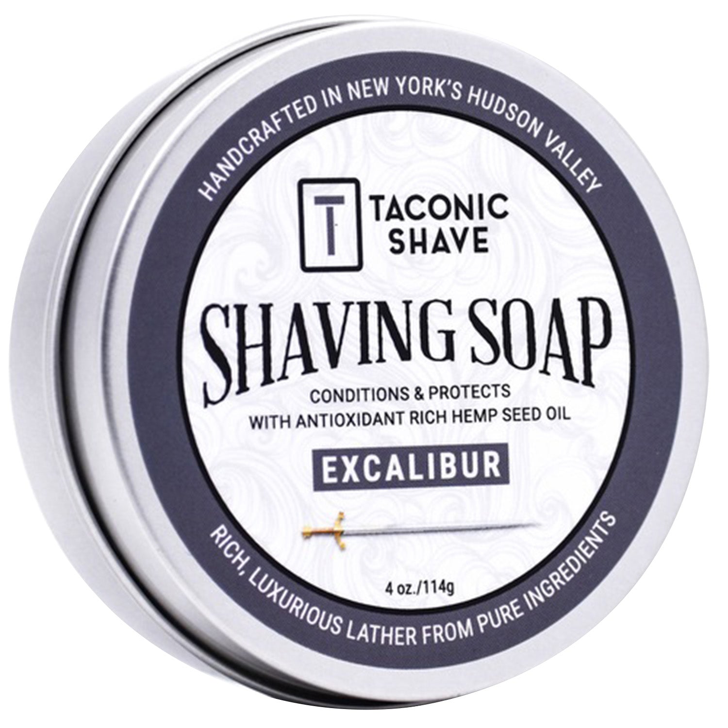 Taconic Shave Hemp & Excalibur Shaving Soap 4 oz