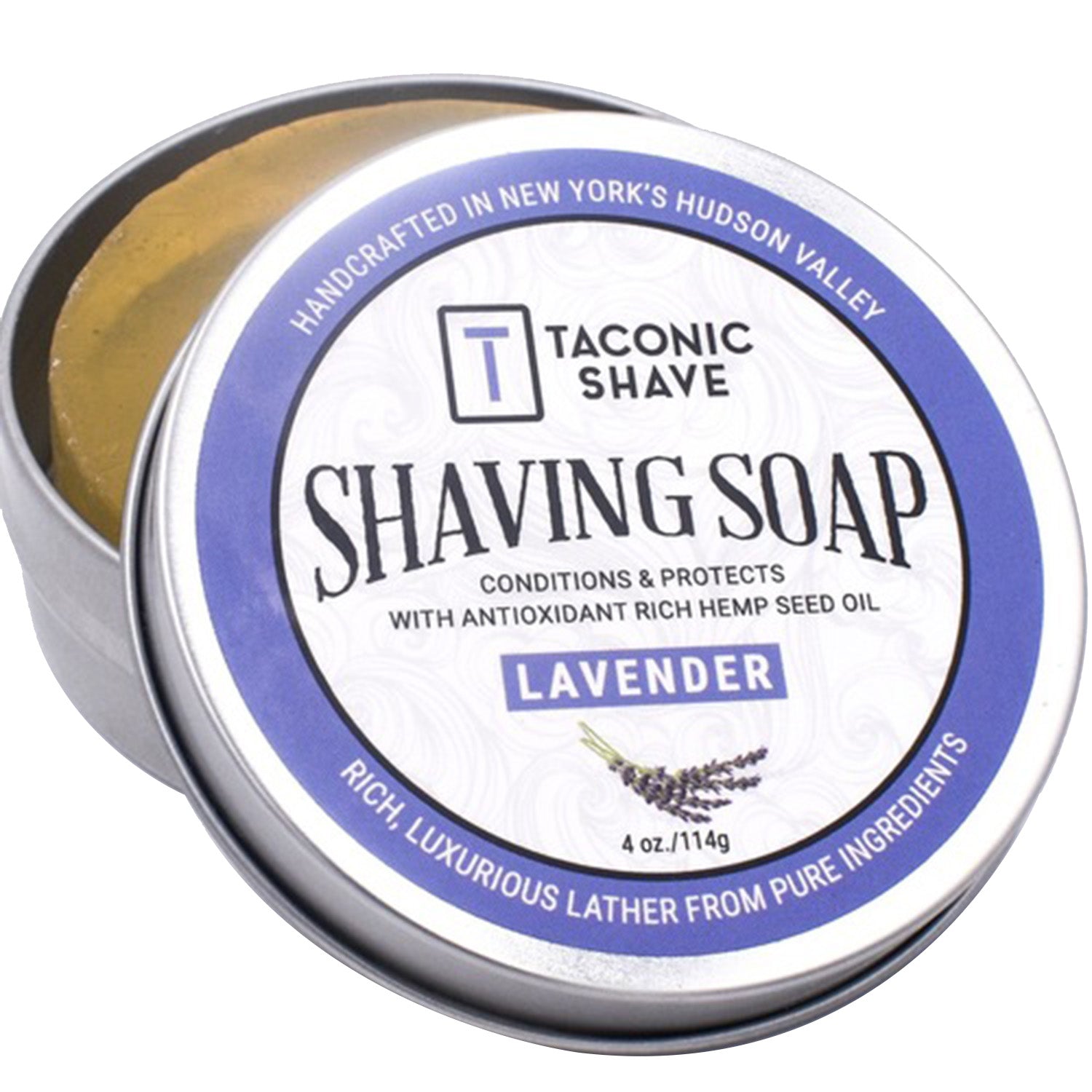 Taconic Shave Hemp & Lavender Shaving Soap 4 oz