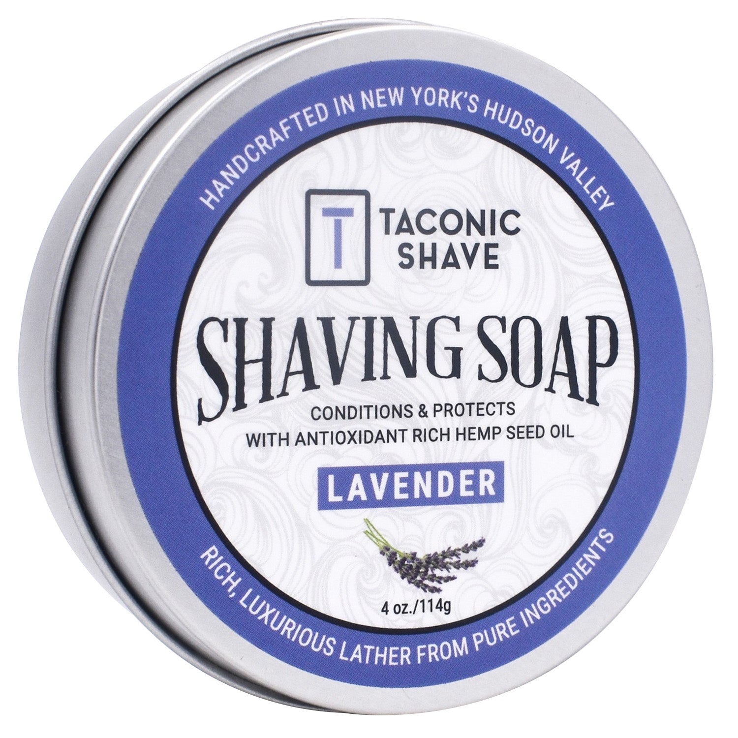Taconic Shave Hemp & Lavender Shaving Soap 4 oz