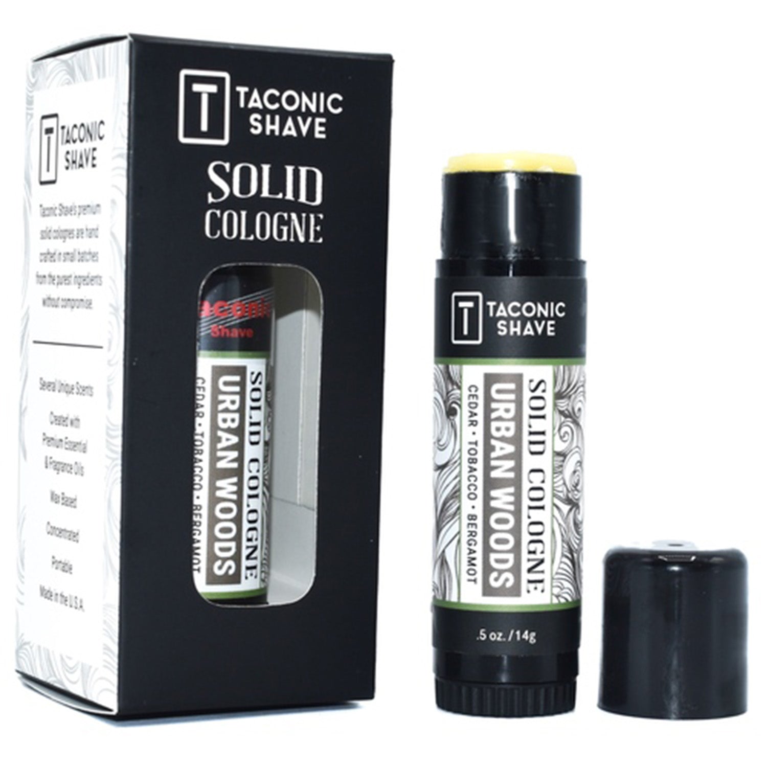 Taconic Shave Urban Woods Wax-Based Solid Cologne 0.5 oz