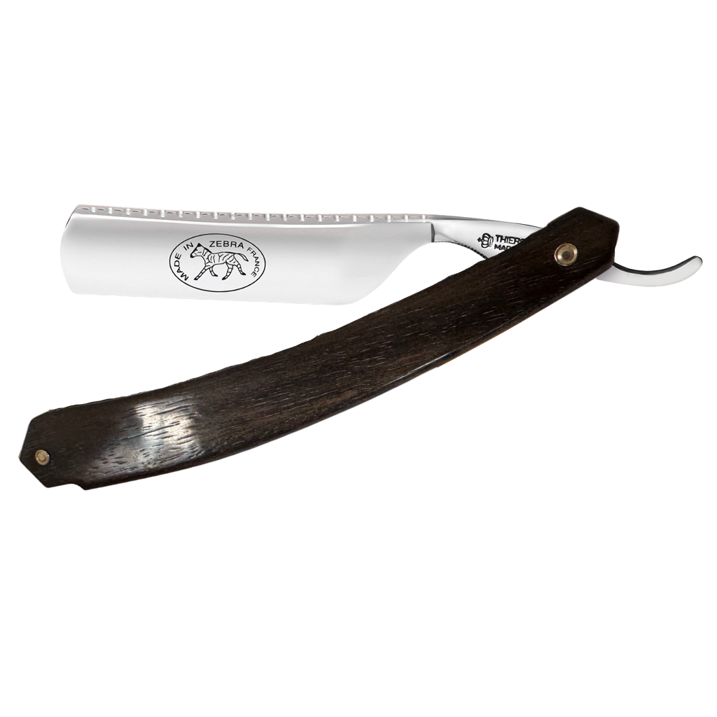 Thiers Issard Historic 'Zebra' Straight Razor 7/8" French Oak Carbon Steel