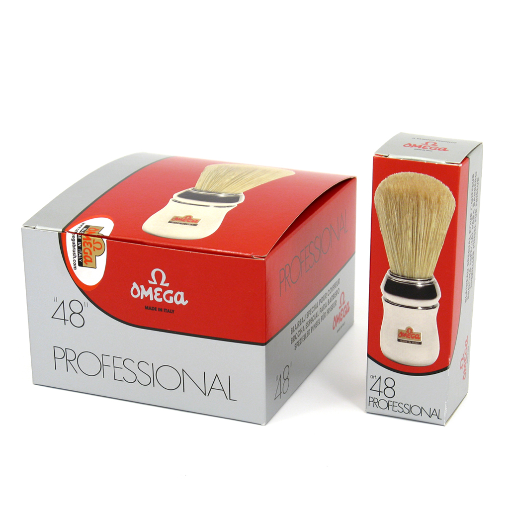 Omega 10048 "Quarantotto 48" Boar Bristle Shaving Brush.