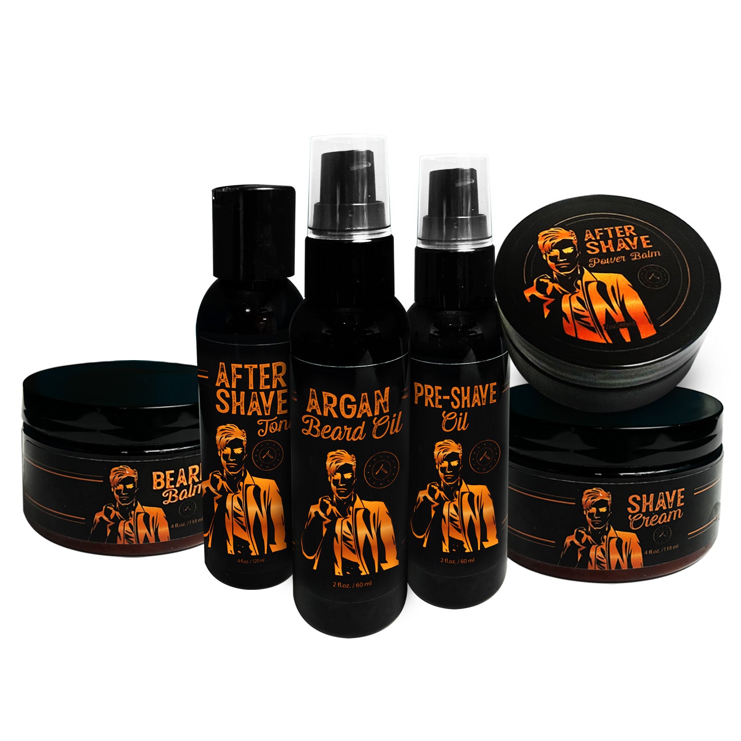 Naked Armor Organic Solomon 6 Piece Men's Grooming Kit.