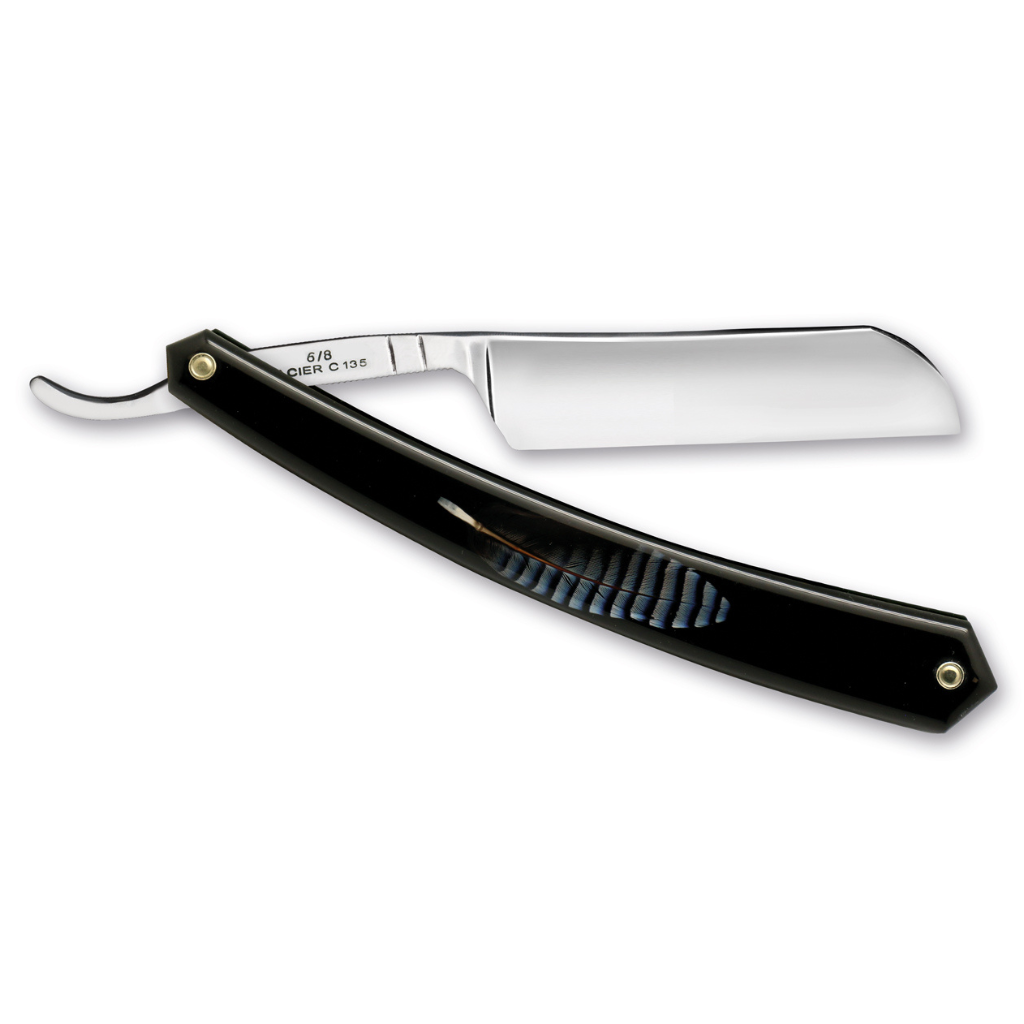 Thiers Issard 'Golden Eagle' Straight Razor 6/8" Resin Carbon Steel