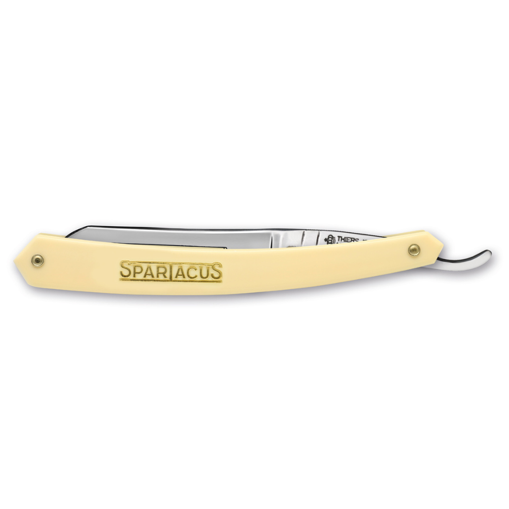 Thiers Issard 'Spartacus' Straight Razor 6/8" White Resin Carbon Steel.