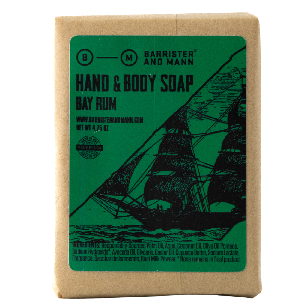 Barrister and Mann Bay Rum Hand and Body Soap (Vegan).