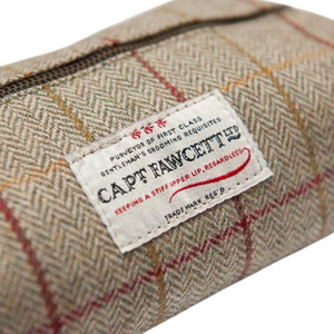 Captain Fawcett Tweed Wash Bag