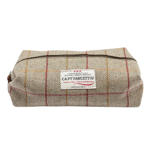 Captain Fawcett Tweed Wash Bag