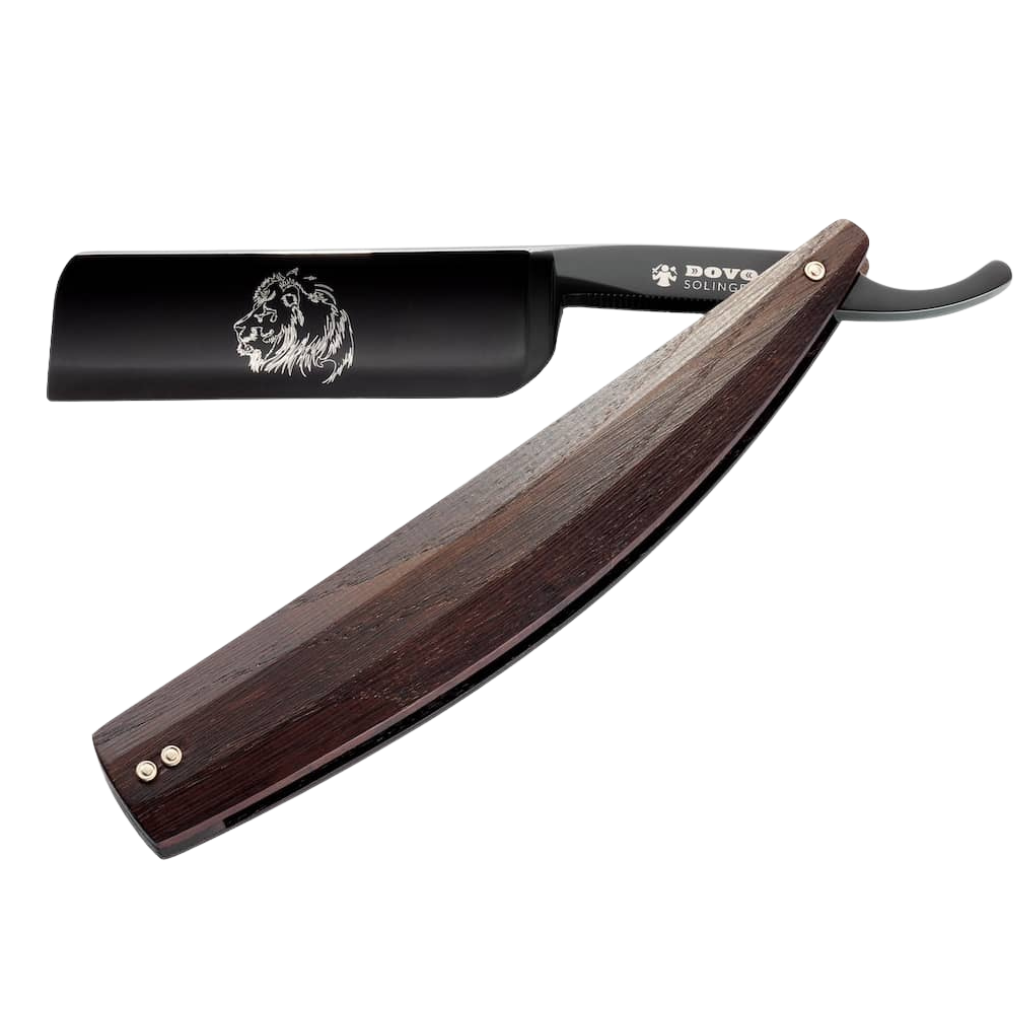 Dovo Arena Straight Razor 8/8" Smoked Oak Carbon Steel