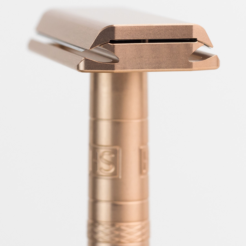 Henson Aluminum AL13 Copper Medium Safety Razor - Grown Man Shave