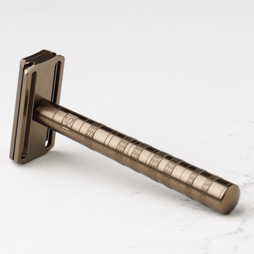 Henson Aluminum AL13 Tan Medium Safety Razor.