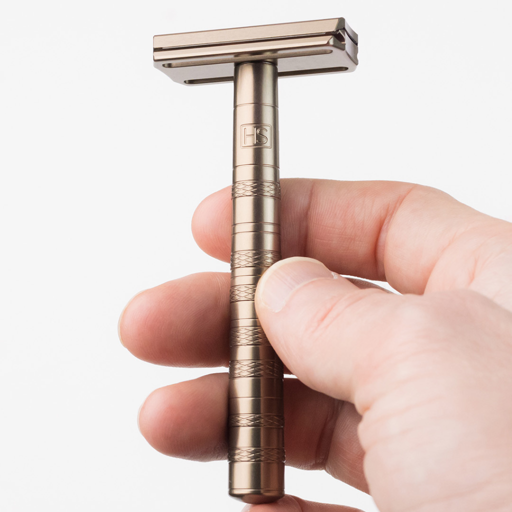 Henson Aluminum AL13 Tan Medium Safety Razor.