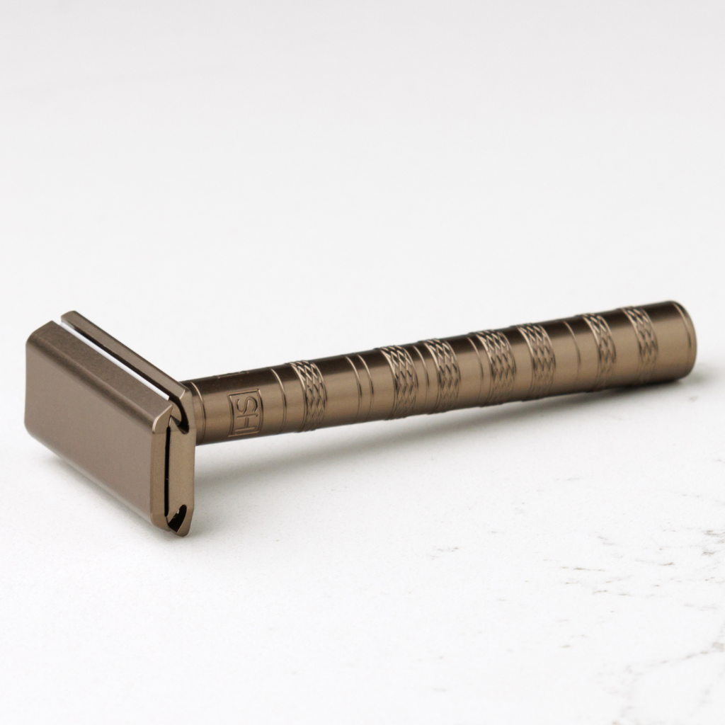 Henson Aluminum AL13 Tan Medium Safety Razor.