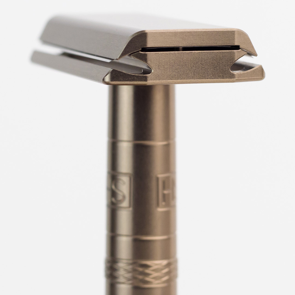 Henson Aluminum AL13 Tan Medium Safety Razor.