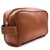 Parker Leather Saddle Travel Dopp Kit - Light Brown.