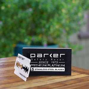  Parker Premium Platinum Double Edge Blades by Parker sold by Naked Armor Razors