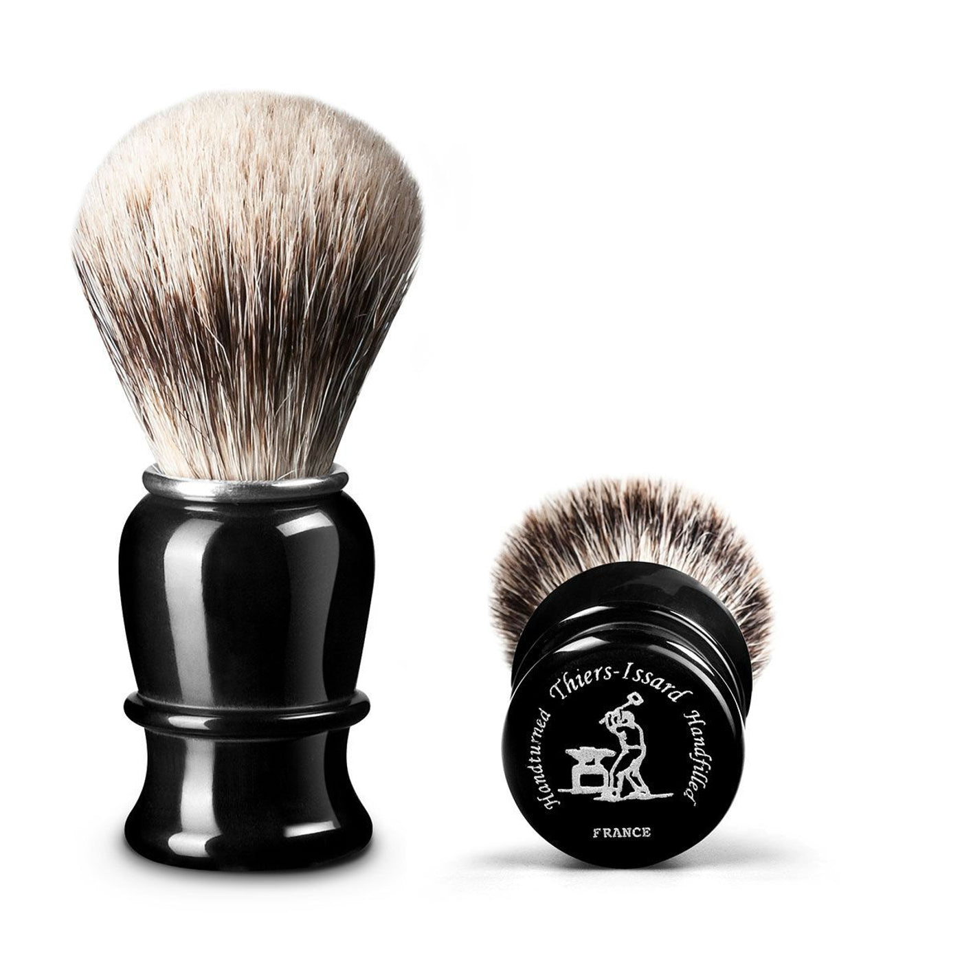Thiers Issard Black Horn Super Badger 23mm Shaving Brush