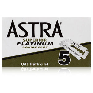 Astra Platinum Green Casing Double Edge Razor 5 Pack