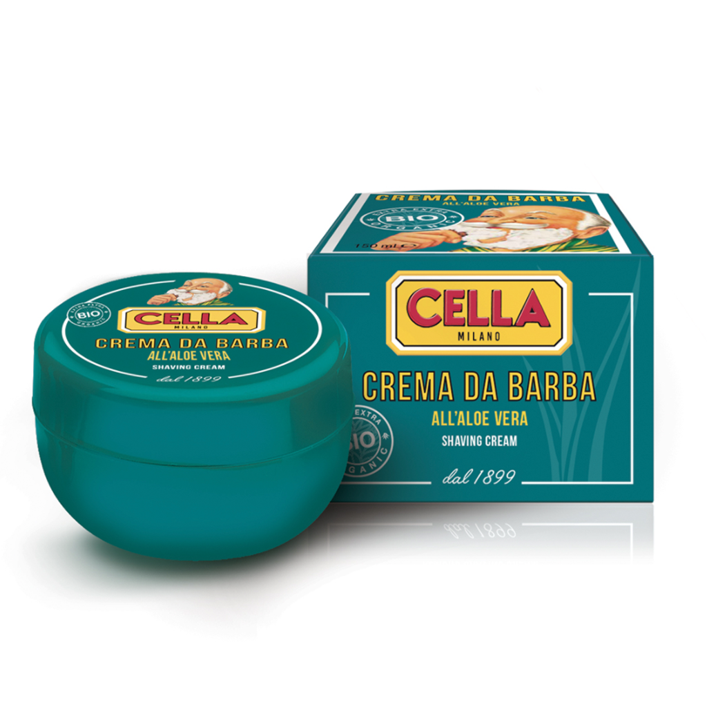 Cella Milano Crema Da Barba Organic Aloe Vera Shaving Soap Cream.