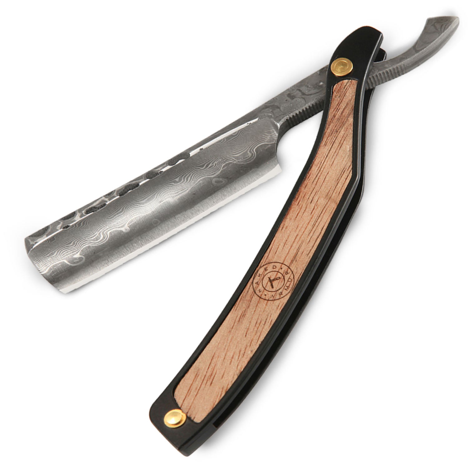 Naked Armor Damascus Straight Razor Kit 7 Pieces.