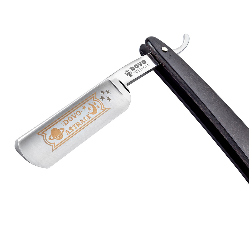 Dovo Astrale Straight Razor 5/8&quot; Ebony Handle Round Point