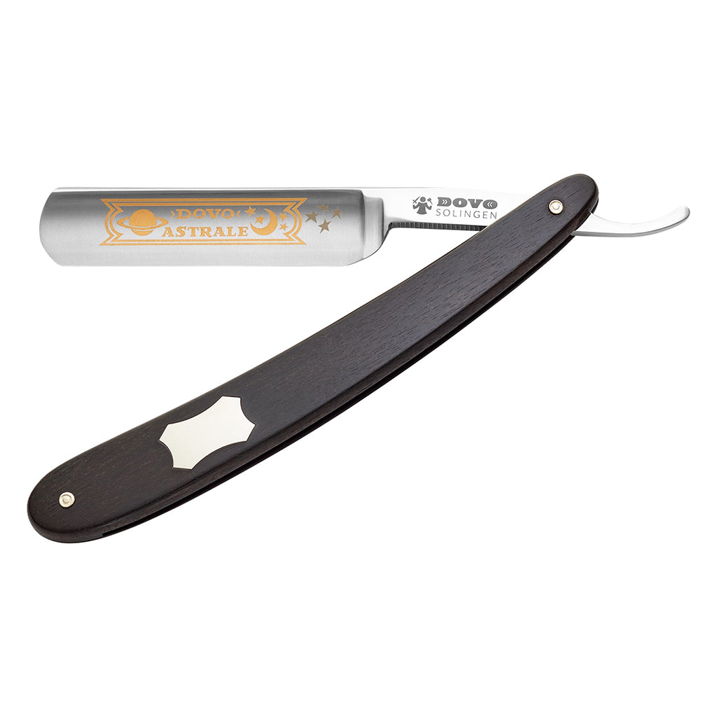 Dovo Astrale Straight Razor 5/8&quot; Ebony Handle Round Point