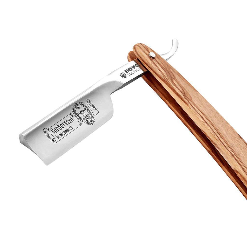 Dovo Barbarossa Straight Razor 5/8&quot; Olivewood Square Point Carbon Steel.