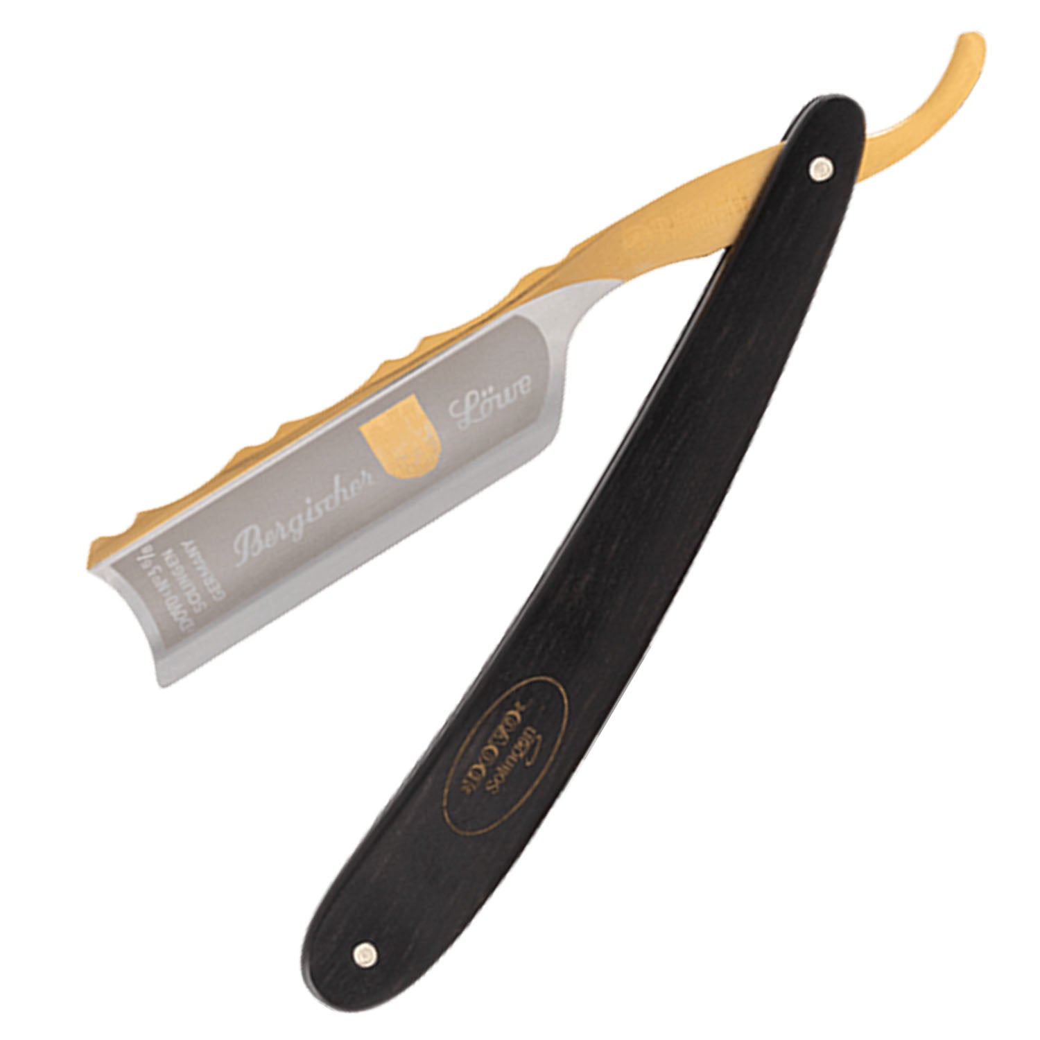 Dovo Bergischer Lowe Straight Razor 6/8&quot; Ebony Handle Spanish Point.