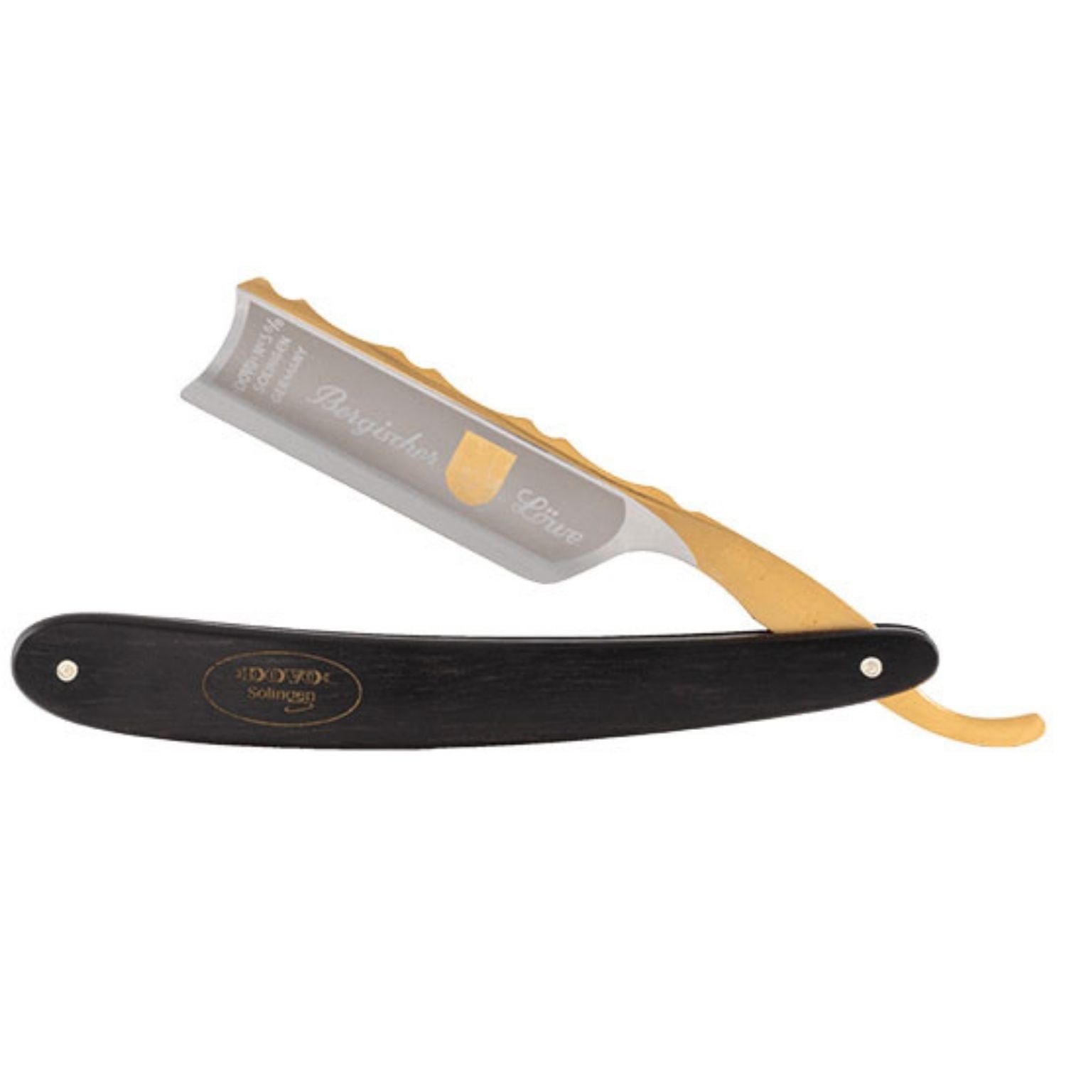 Dovo Bergischer Lowe Straight Razor 6/8&quot; Ebony Handle Spanish Point.