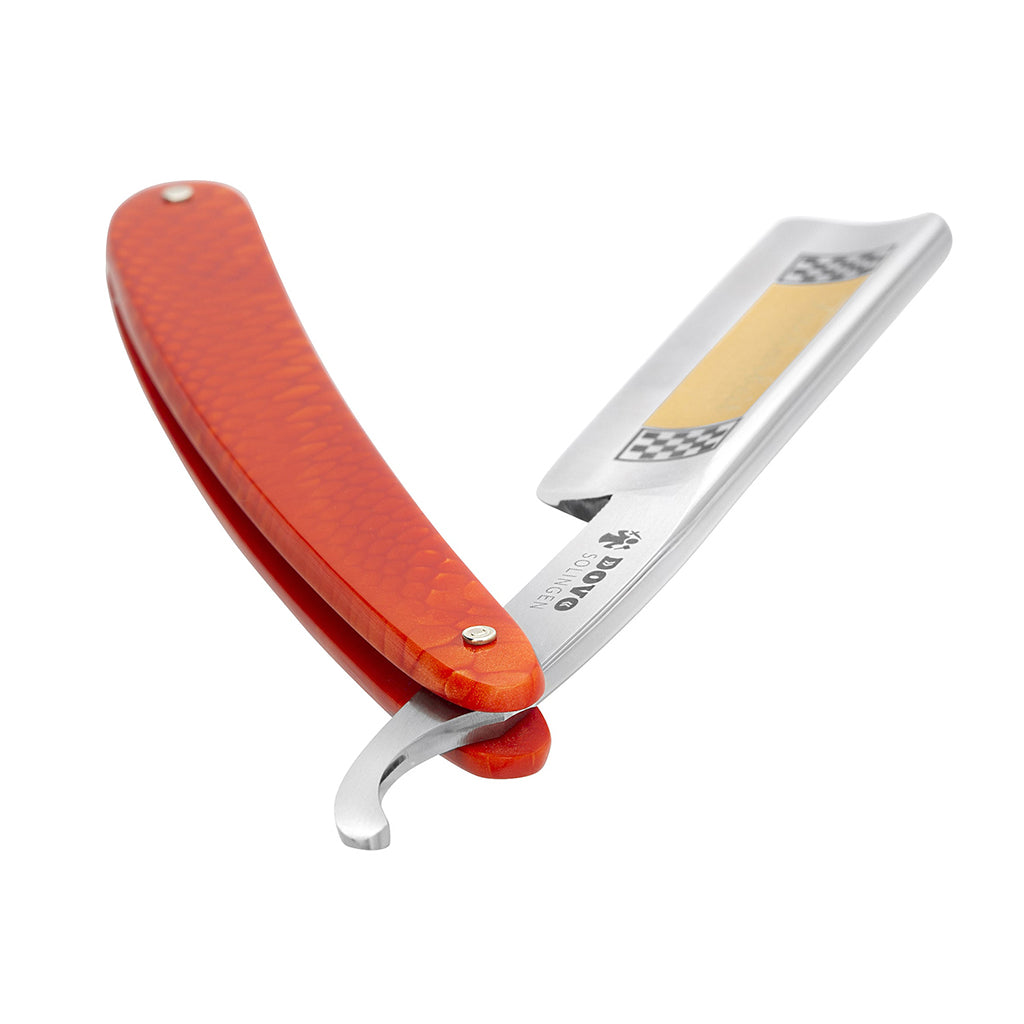 Dovo Facharbeit Straight Razor 6/8&quot; Red Acrylic Stainless Steel.