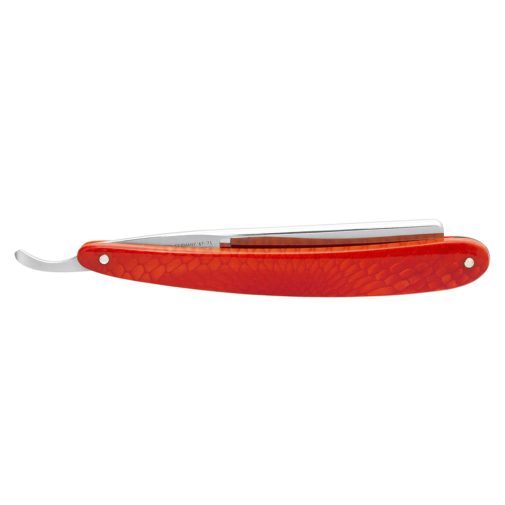 Dovo Facharbeit Straight Razor 6/8&quot; Red Acrylic Stainless Steel.