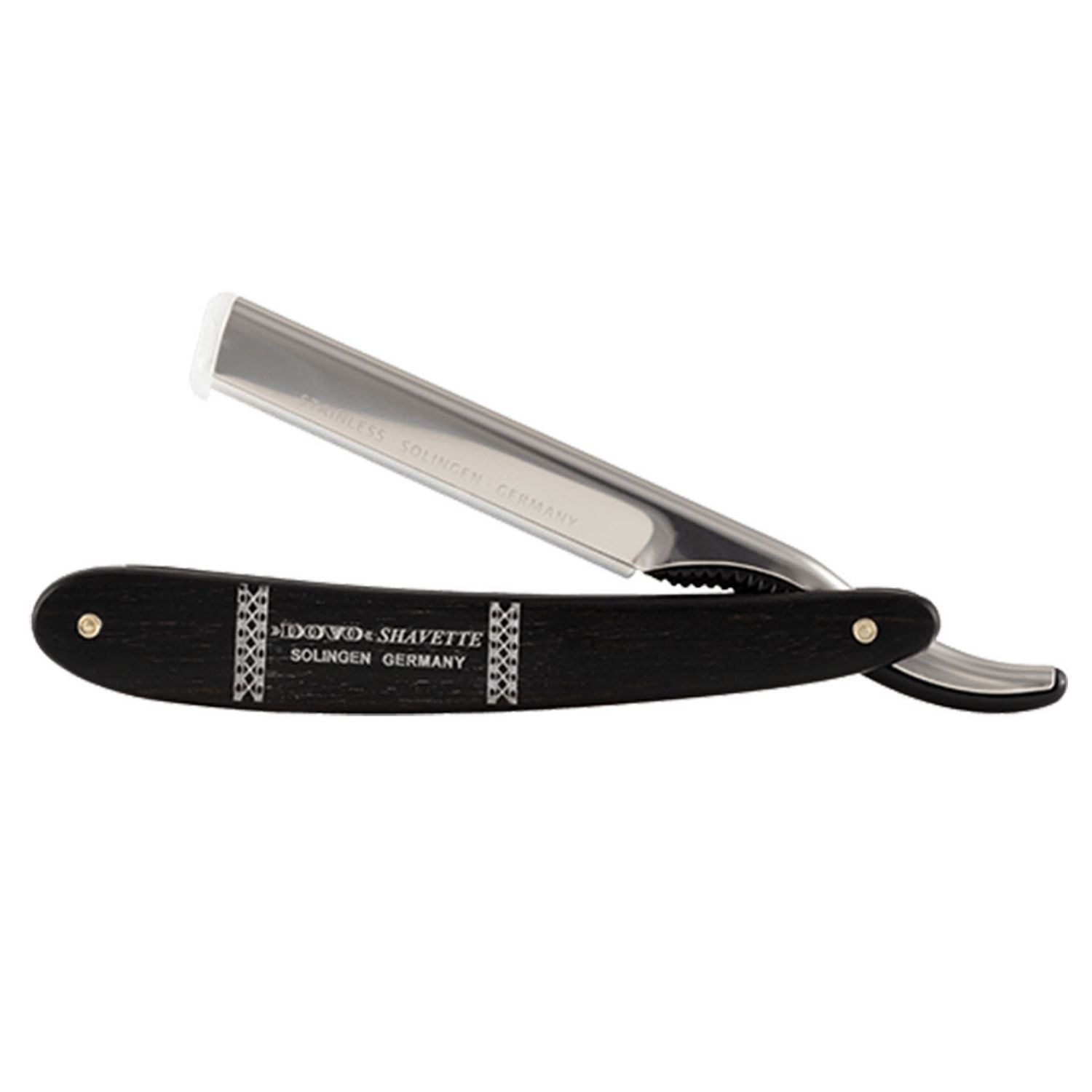 Dovo Shavette Straight Razor With Ebony Handle Stainless Steel.