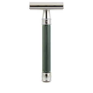 Edwin Jagger 3ONE6 Grooved Stainless Steel Safety Razor (Green)