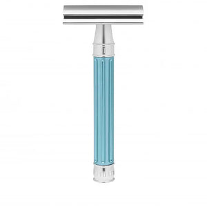 Edwin Jagger 3ONE6 Stainless Steel Light Blue Double Edge Safety Razor
