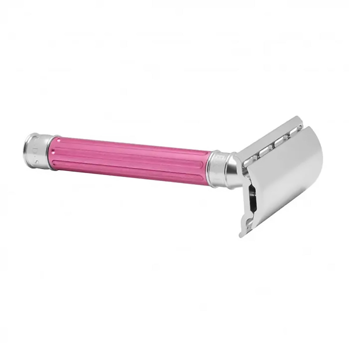 Edwin Jagger 3ONE6 Stainless Steel Grooved Safety Razor (Pink)