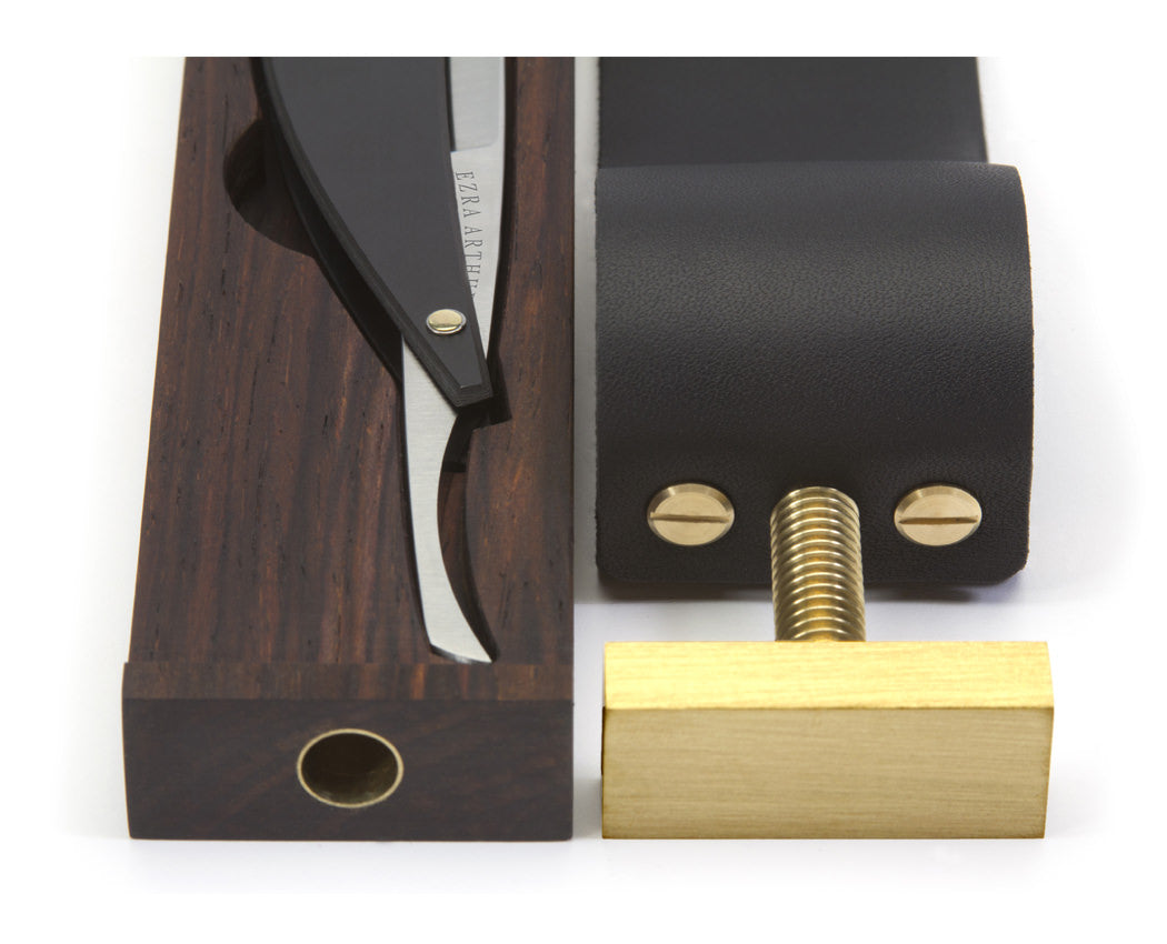 Ezra Arthur Paddle Strop and Razor Case.