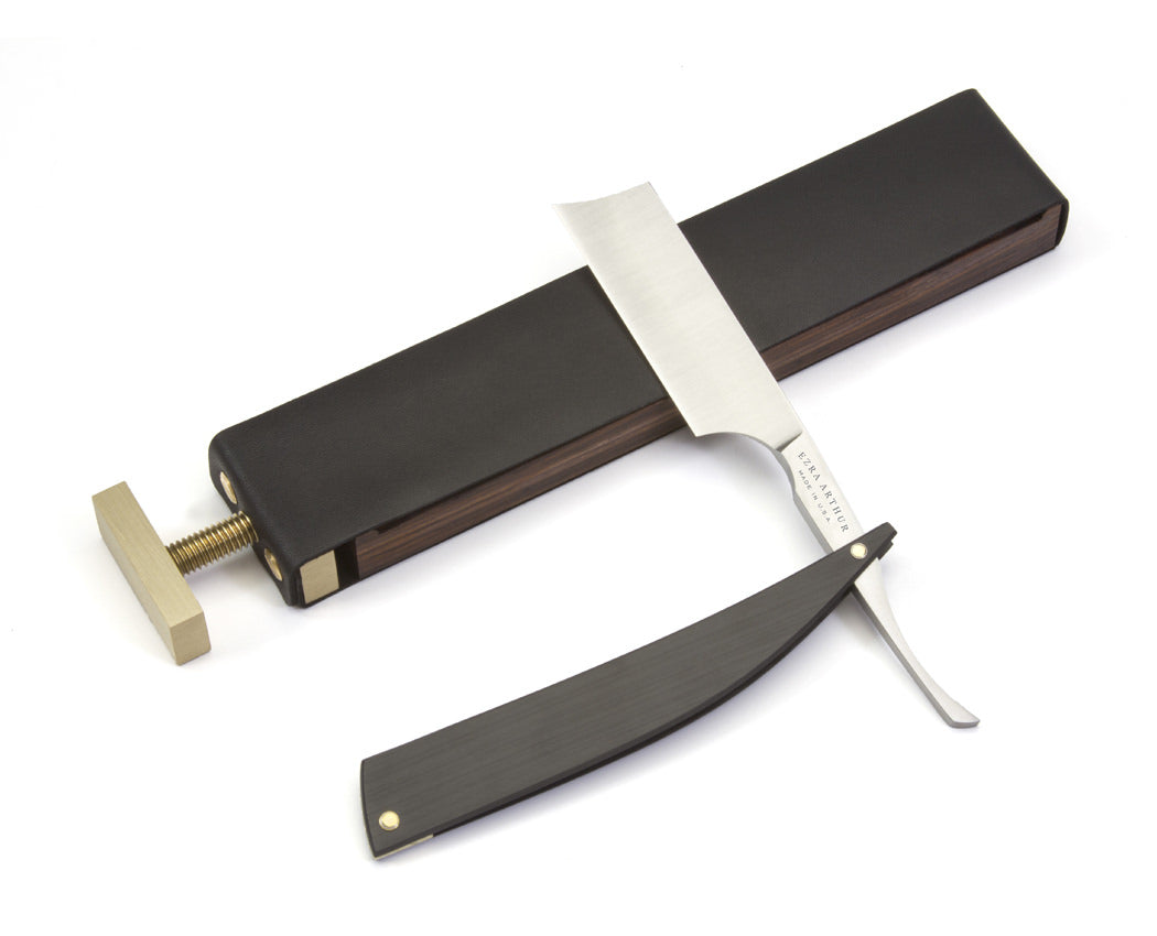 Ezra Arthur Paddle Strop and Razor Case.