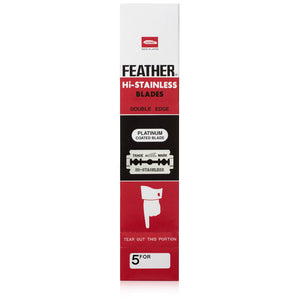 Feather Black Hi Stainless Double Edge Razor Blades 100 Pack