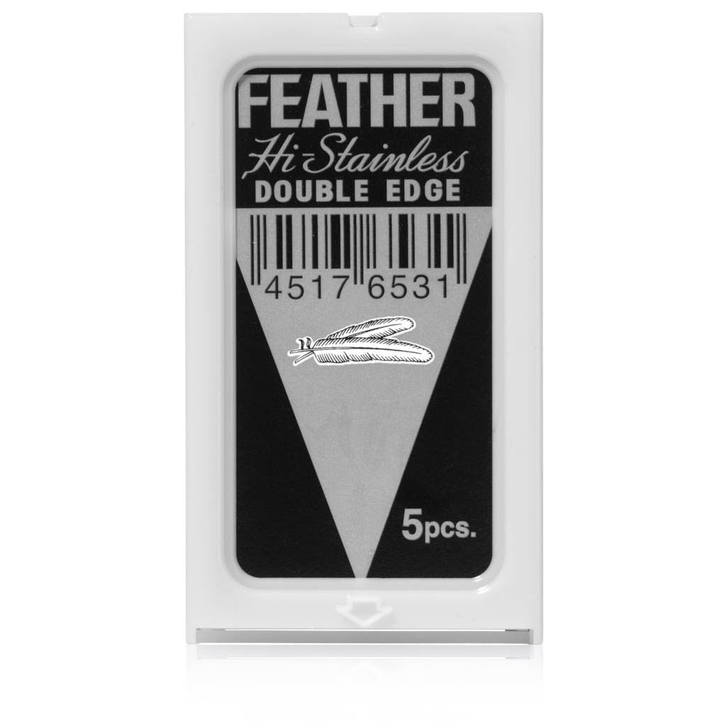 Feather Hi Stainless Double Edge Safety Razor 5 Pack