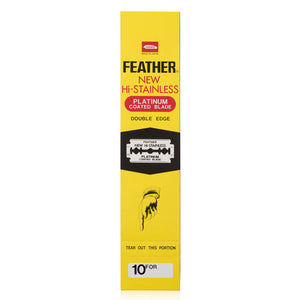 Feather New Hi Stainless Double Edge Razor Blades 200 Pack