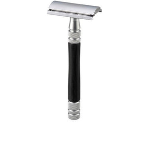 Feather Wood Handle Stainless Double Edge Razor with Stand