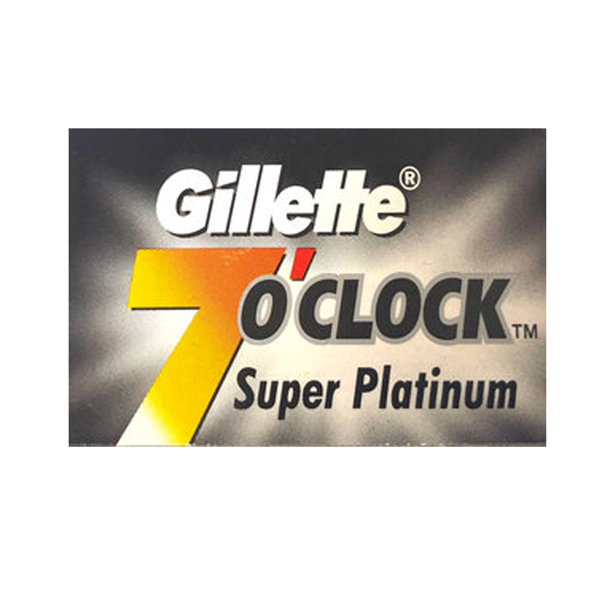 Gillette 7 O&#39;Clock Black Super Platinum Double Edge Razor Blades 10 Pack