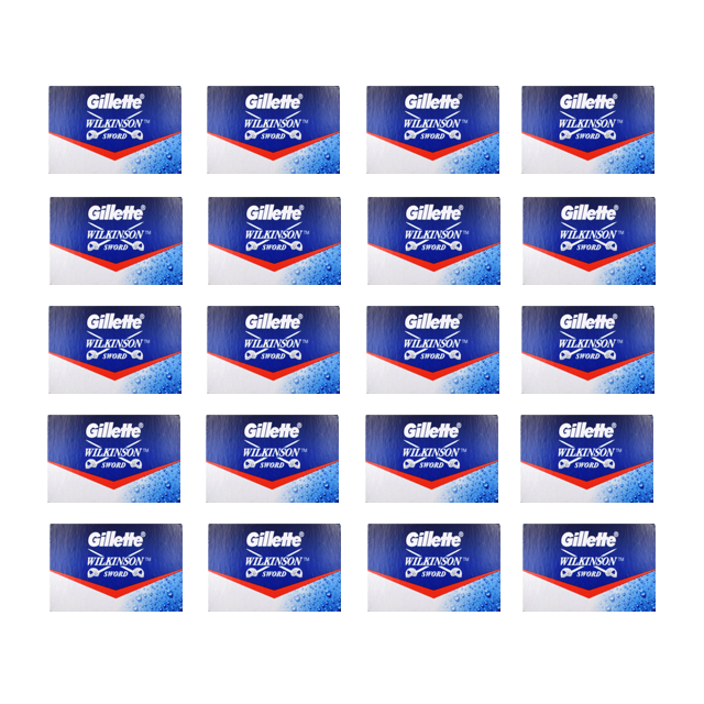 Gillette Wilkinson Sword Platinum Safety Razor Blades (100 Pack).