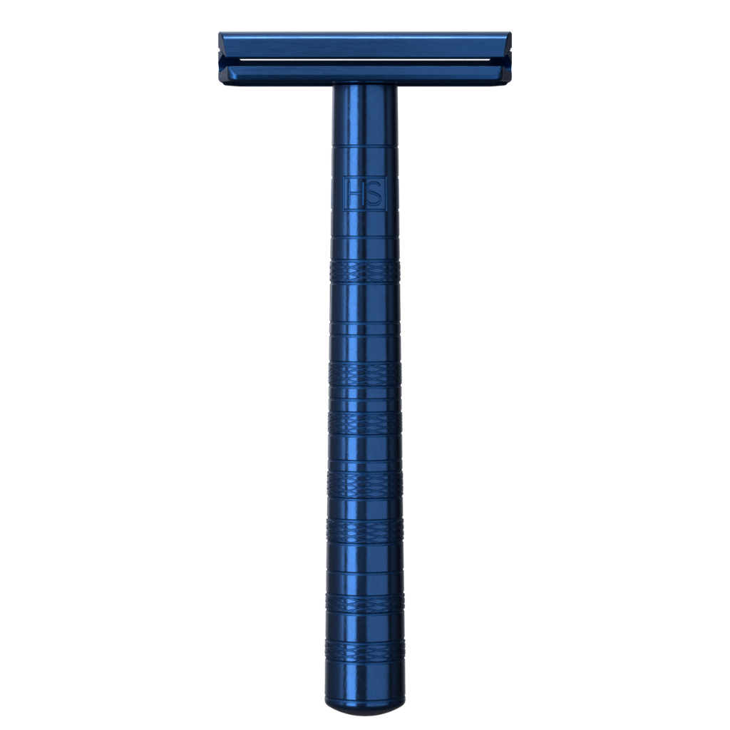 Henson Aluminum AL13 Steel Blue Medium Safety Razor - Grown Man Shave